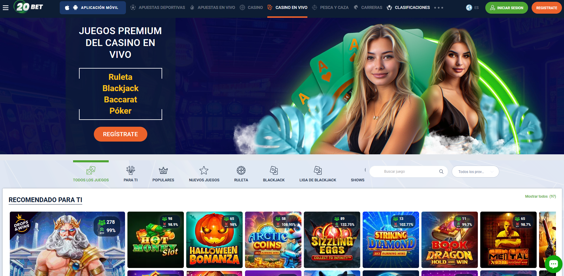 20bet casino en vivo