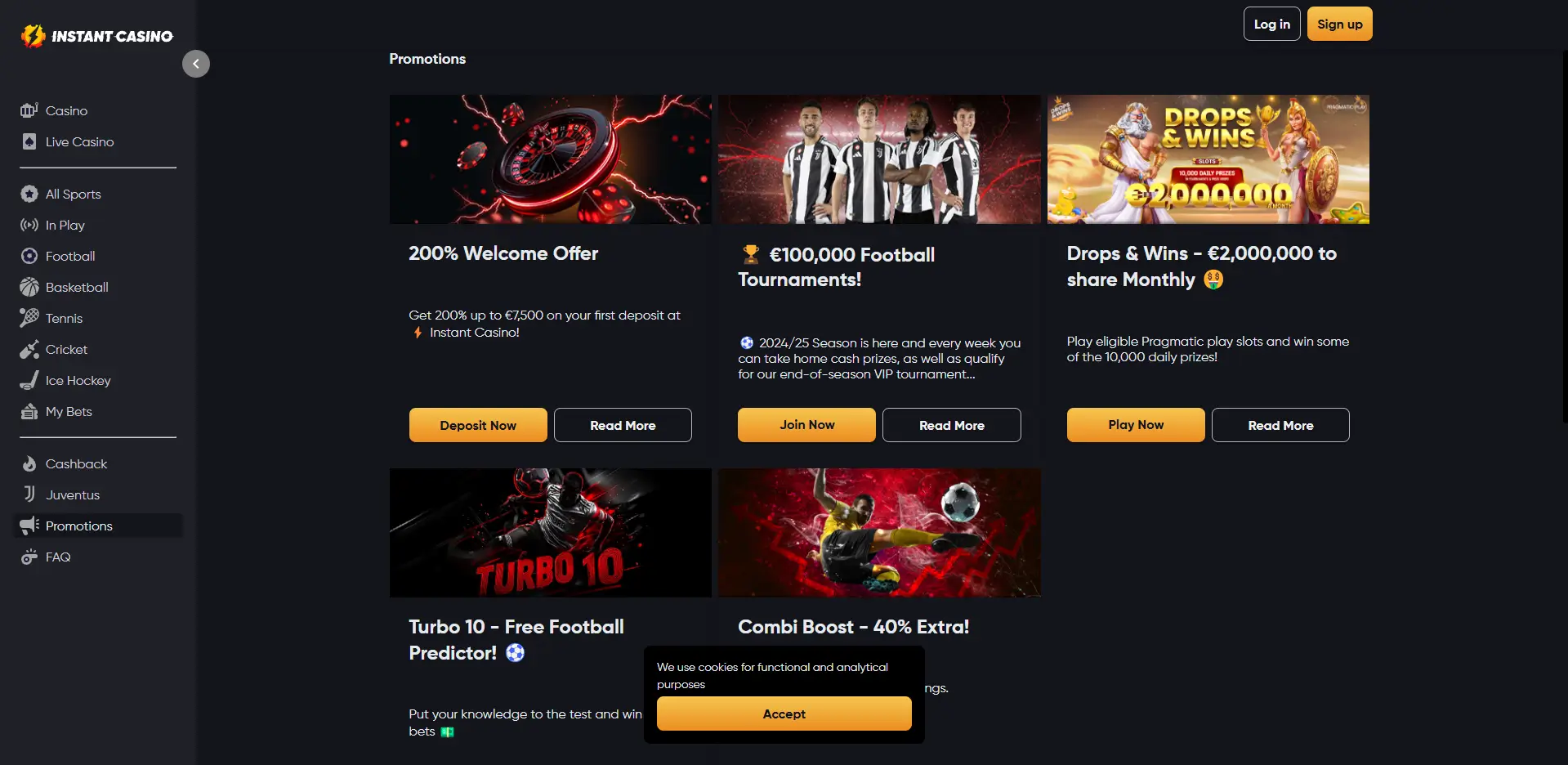 Instant Casino promotions